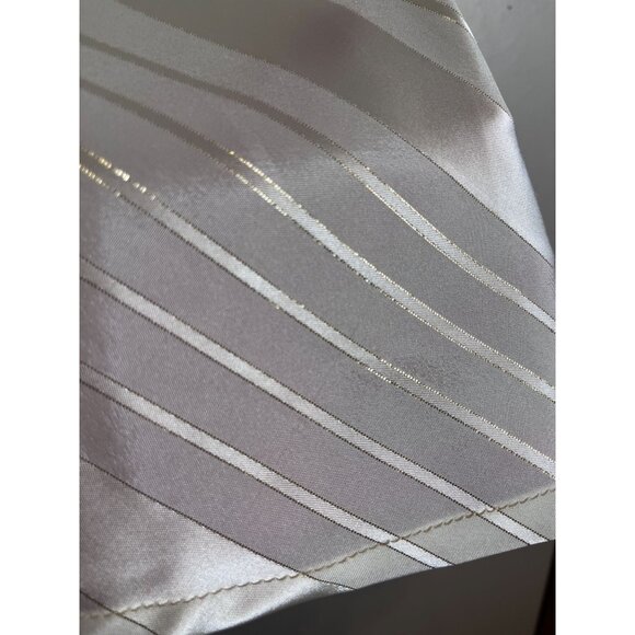 David Strauss Metallic Tank Top 14 Cream Glam Shimmery Disco 80s Shiny Retro - Picture 6 of 10